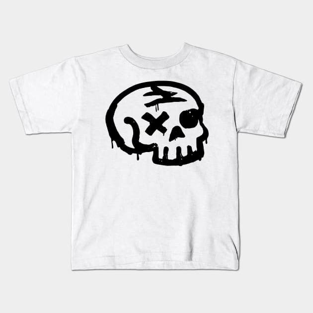 Skull drip Kids T-Shirt by ConradGarner